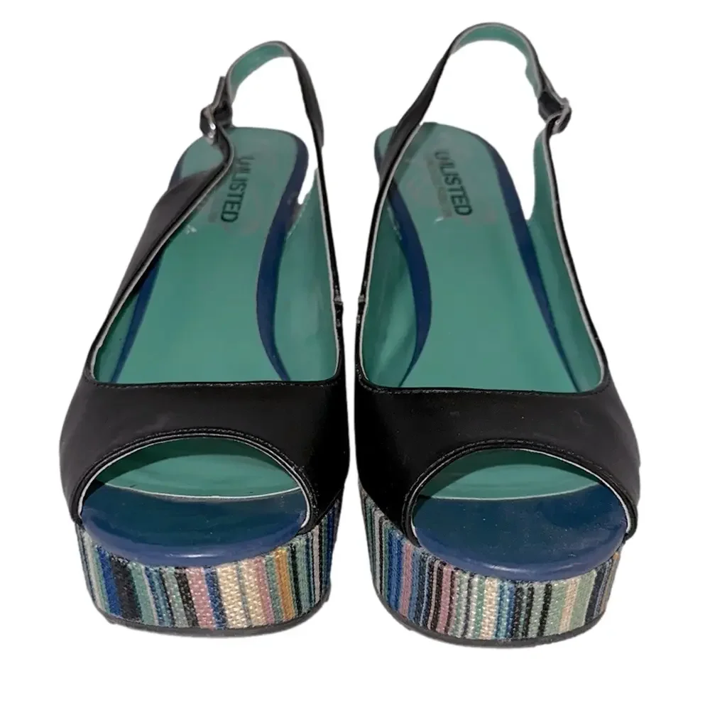 Unlisted by Kenneth Cole Make the Grade Slingback Platform Heels Size 8.5M - EUC